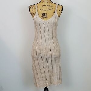 Love Tree Crochet Midi Cover Up Beach Dress Sz M